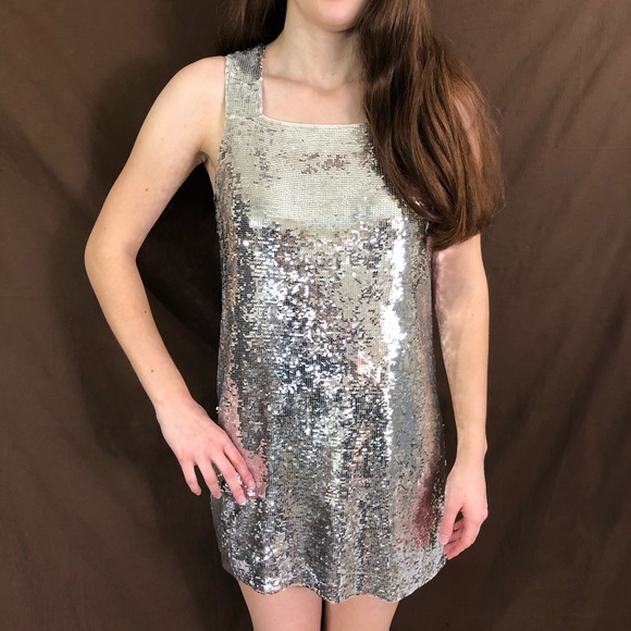 sequin shift dress size 16
